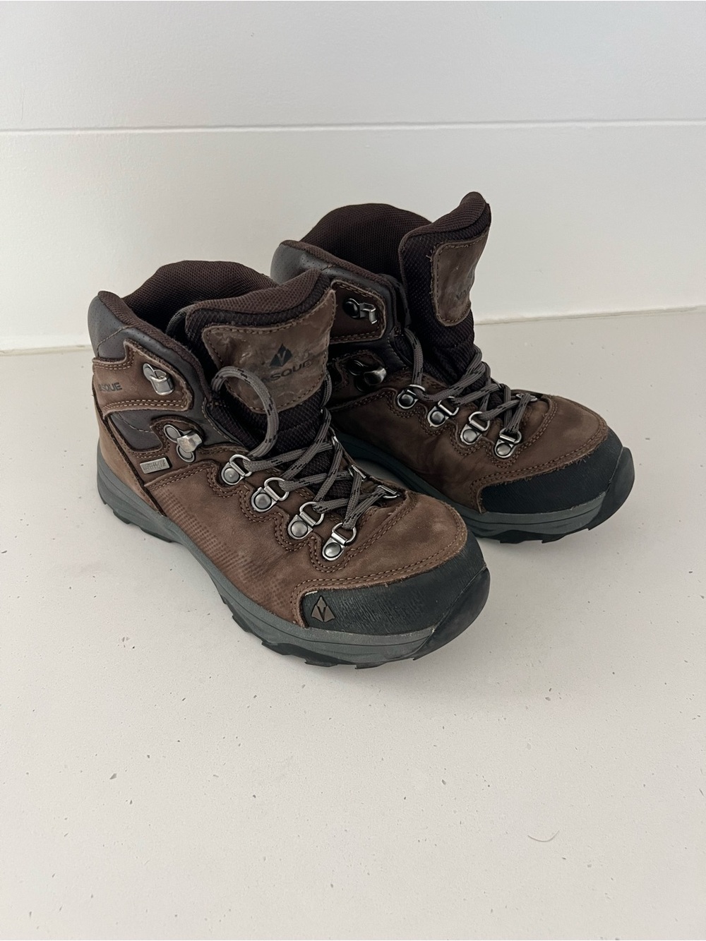 Vasque Kids Waterproof Hiking Boots Brown Leather Size 1